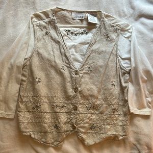 Casey and Max y2k Vest Long-sleeve with embroidered details